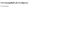 Tablet Screenshot of kampfinfo.de